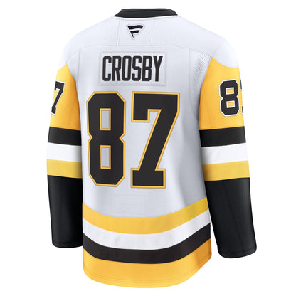 Men's Pittsburgh Penguins Sidney Crosby Fanatics White Away Premium Jersey