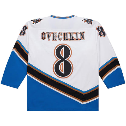 Men's Washington Capitals Alexander Ovechkin Mitchell & Ness White Big & Tall 2005_06 Power Play Jersey