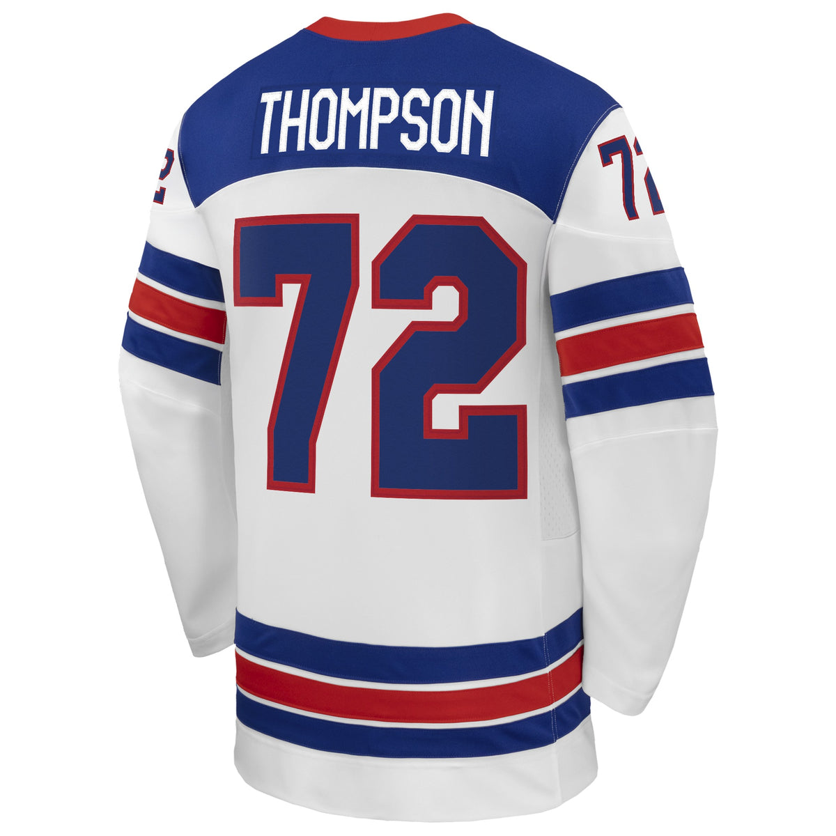 Men's US Hockey Tage Thompson Nike White 2026 Away Replica Jersey