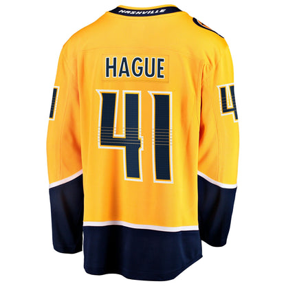 Men's Nashville Predators Nicolas Hague Fanatics Gold Home Breakaway Jersey