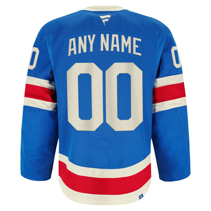 Men's New York Rangers Fanatics Blue Centennial Authentic Pro Custom Jersey