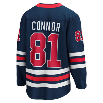 Men's Winnipeg Jets Kyle Connor Fanatics Navy Alternate Breakaway Jersey
