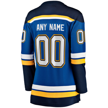 Women's St. Louis Blues Fanatics Blue Home Breakaway Custom Jersey