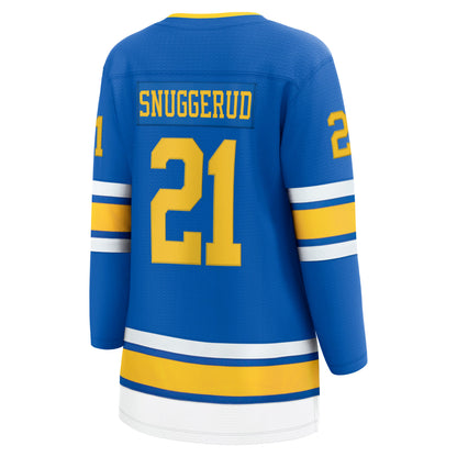 Women's St. Louis Blues Jimmy Snuggerud Fanatics Blue Home Breakaway Jersey