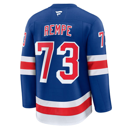 Men's New York Rangers Matt Rempe Fanatics Blue Home Premium Jersey