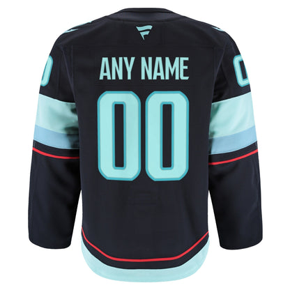 Men's Seattle Kraken Fanatics Navy Home Authentic Pro Custom Jersey