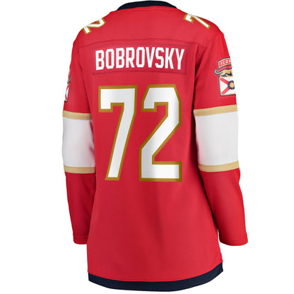 Women's Florida Panthers Sergei Bobrovsky Fanatics Red Home Breakaway Jersey