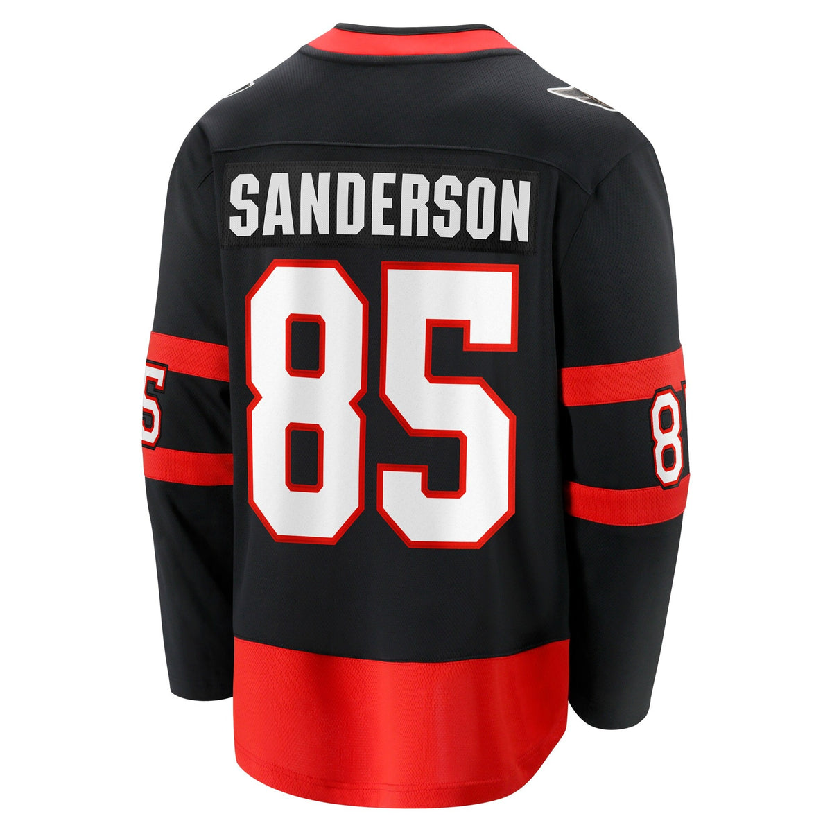Men's Ottawa Senators Jake Sanderson Fanatics Black Home Breakaway Jersey