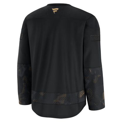 Men's Pittsburgh Penguins Fanatics Black 2024 Military Appreciation Practice Jersey