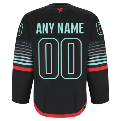Men's Seattle Kraken Fanatics Black Alternate Authentic Pro Custom Jersey
