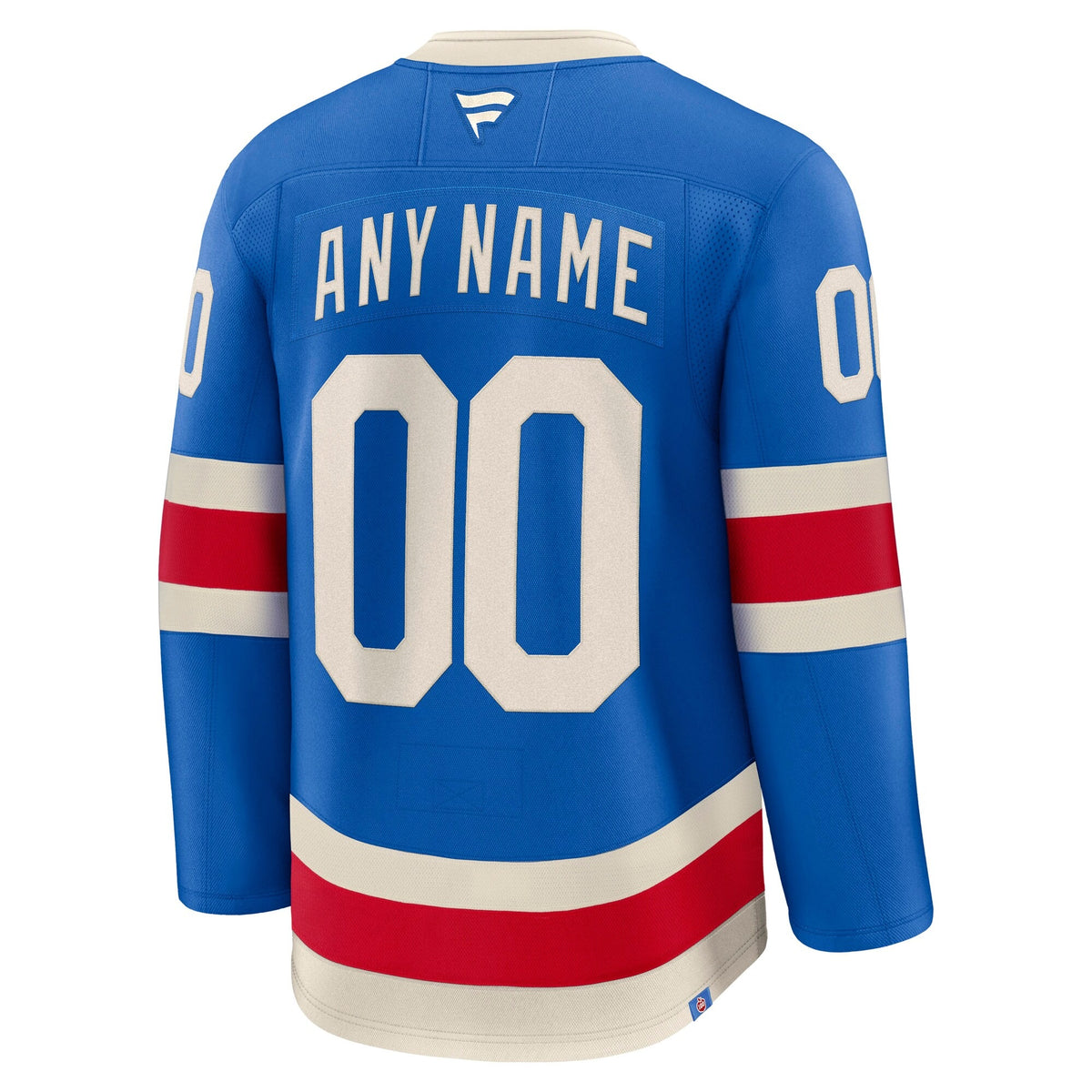 Men's New York Rangers Fanatics Blue Centennial Premium Custom Jersey