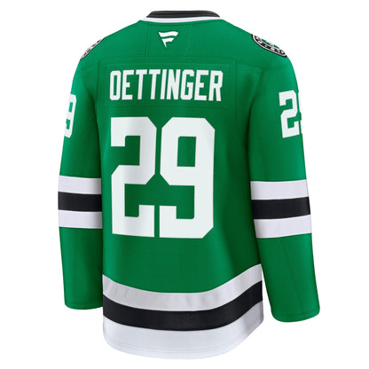 Men's Dallas Stars Jake Oettinger Fanatics Kelly Green Home Premium Jersey