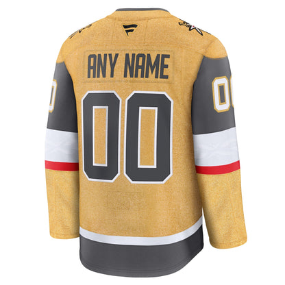 Men's Vegas Golden Knights Fanatics Gold Home Premium Custom Jersey