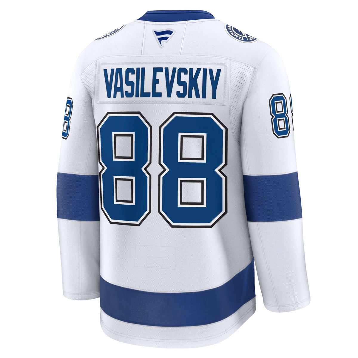 Men's Tampa Bay Lightning Andrei Vasilevskiy Fanatics White Away Premium Jersey