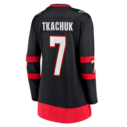 Women's Ottawa Senators Brady Tkachuk Fanatics Black Home Breakaway Jersey