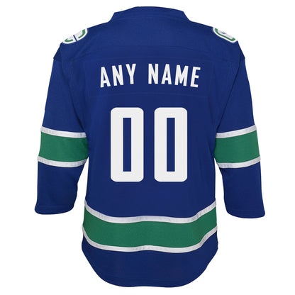 Youth Vancouver Canucks Blue Replica Custom Jersey
