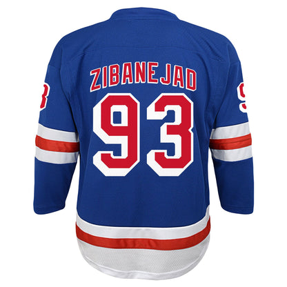 Youth New York Rangers Mika Zibanejad Blue Home Replica Player Jersey
