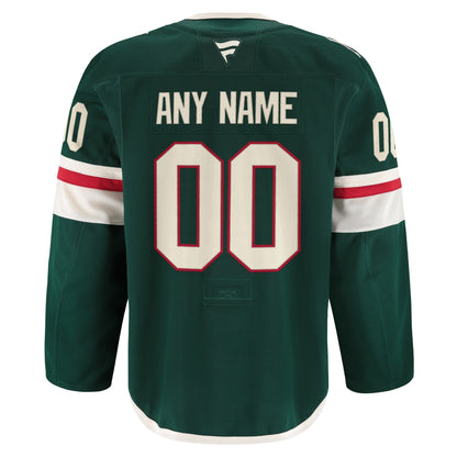 Men's Minnesota Wild Fanatics Green Home Authentic Pro Custom Jersey