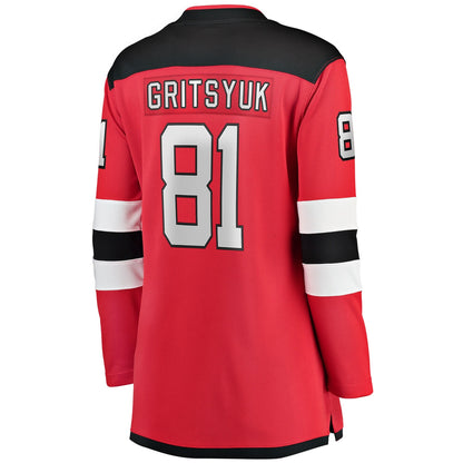 Women's New Jersey Devils Arseny Gritsyuk Fanatics Red Home Breakaway Jersey