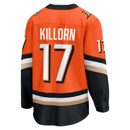 Men's Anaheim Ducks Alex Killorn Fanatics Orange Home Breakaway Jersey