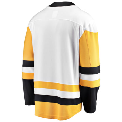 Men's Pittsburgh Penguins Fanatics White Away Breakaway Jersey