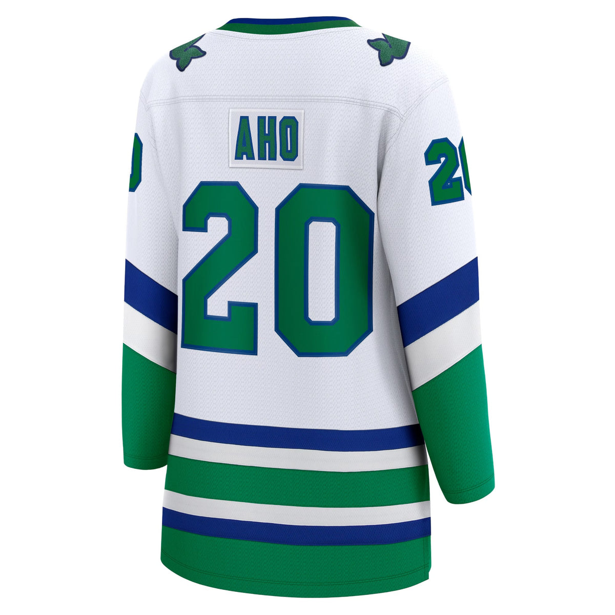 Women's Carolina Hurricanes Sebastian Aho Fanatics White Throwback Breakaway Jersey