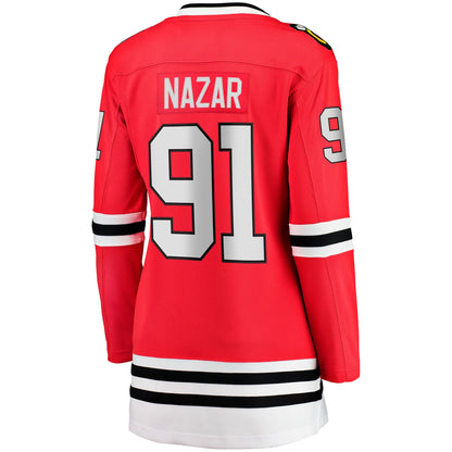 Women's Chicago Blackhawks Frank Nazar Fanatics Red Home Breakaway Jersey