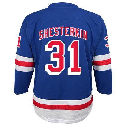 Youth New York Rangers Igor Shesterkin Blue Home Replica Player Jersey