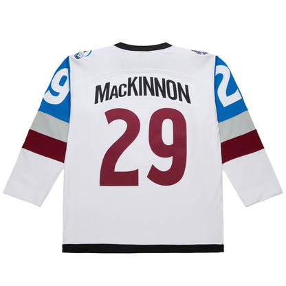 Men's Colorado Avalanche Nathan MacKinnon White 2016-17 Power Play Jersey