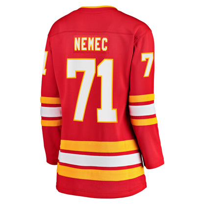 Women's Calgary Flames Simon Nemec Fanatics Red Home Breakaway Jersey