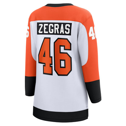 Women's Philadelphia Flyers Trevor Zegras Fanatics White Breakaway Jersey