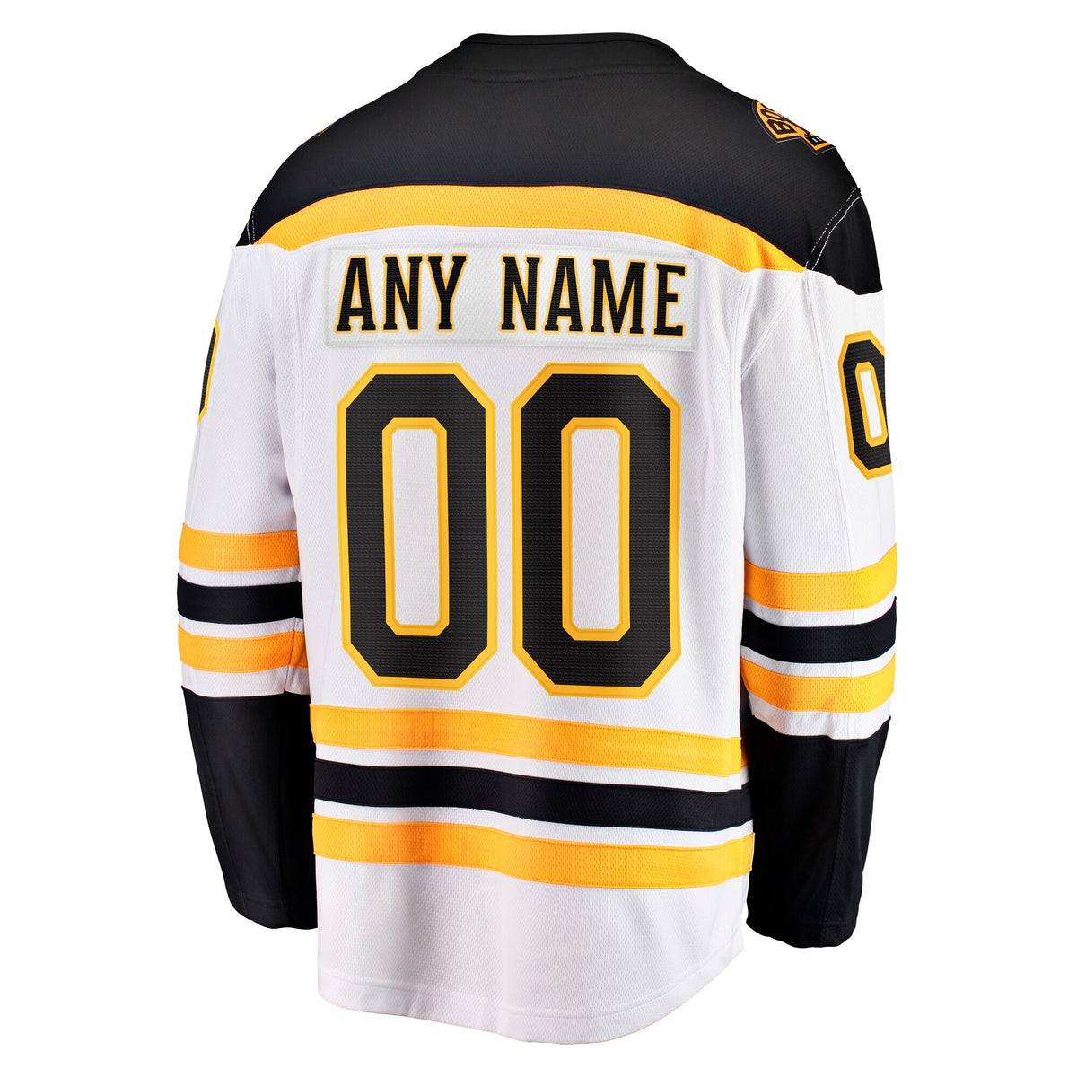 Men's Boston Bruins Fanatics White Away Breakaway Custom Jersey