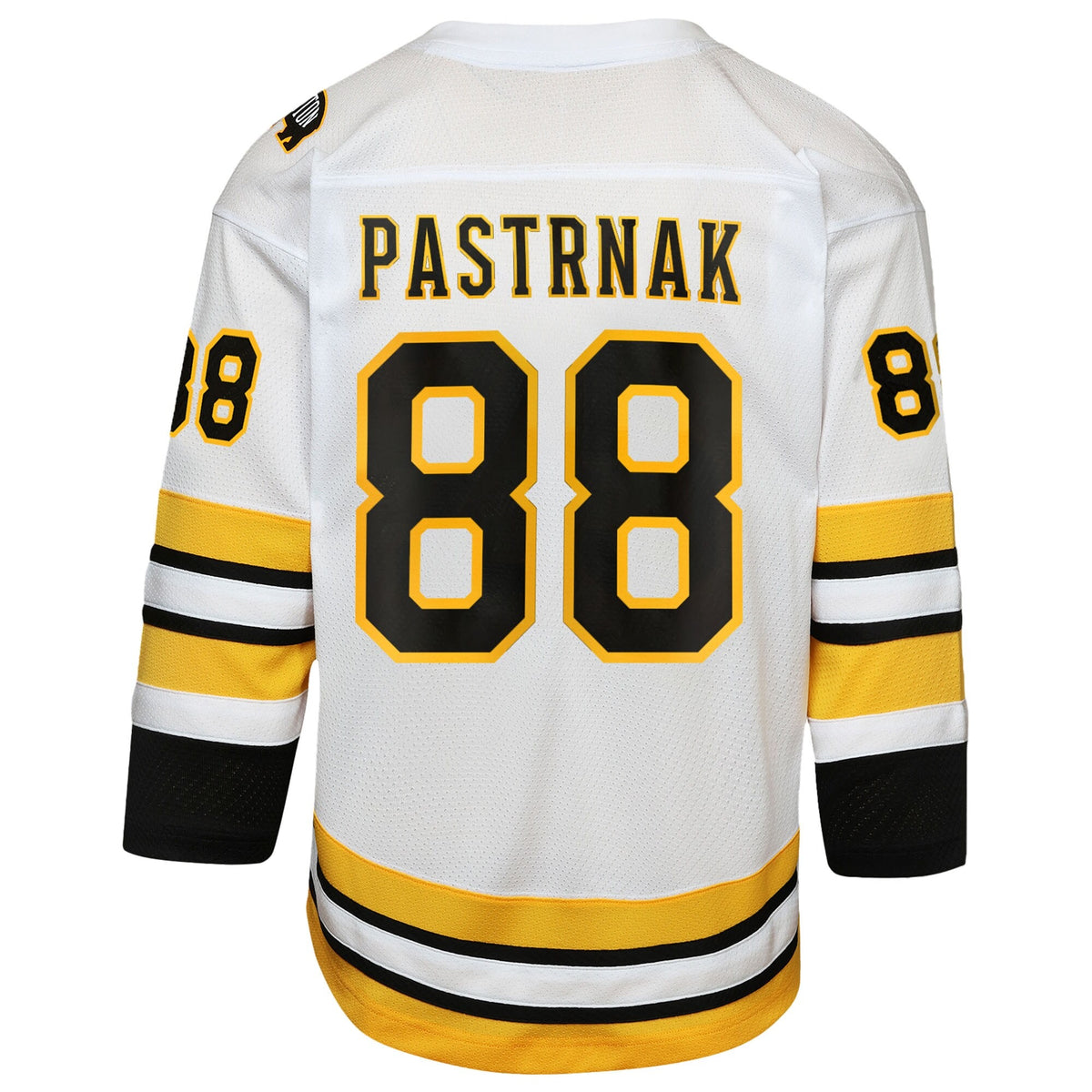 Youth Boston Bruins David Pastrnak White Home Replica Player Jersey