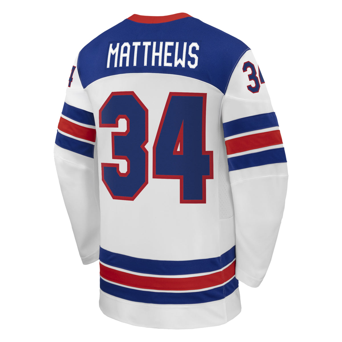 Men's Auston Matthews Nike White US Hockey 2026 Away Replica Jersey