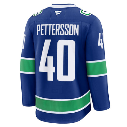 Men's Vancouver Canucks Elias Pettersson Fanatics Blue Home Premium Jersey