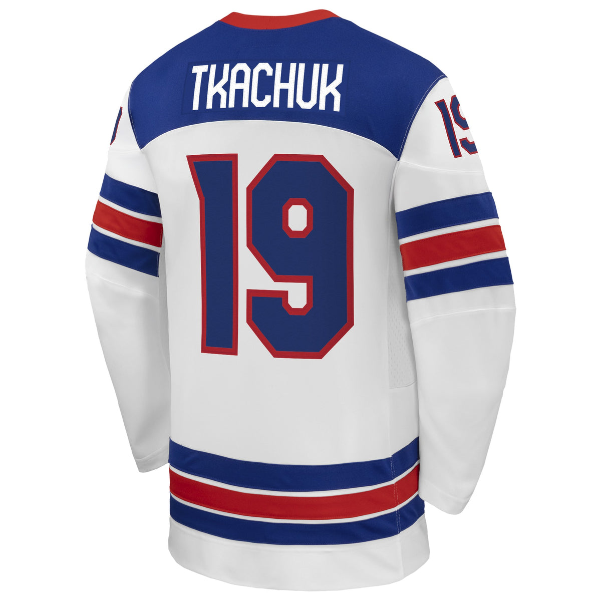 Men's Matthew Tkachuk Nike White US Hockey 2026 Away Replica Jersey