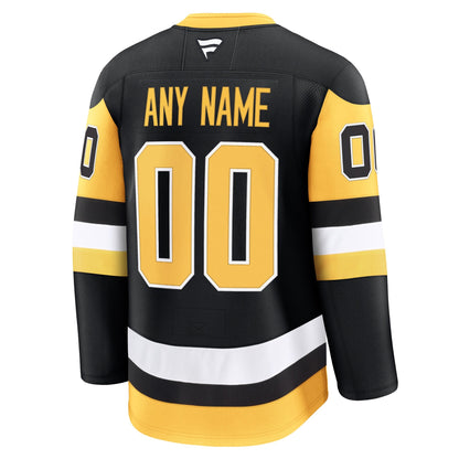Men's Pittsburgh Penguins Fanatics Black Home Premium Custom Jersey