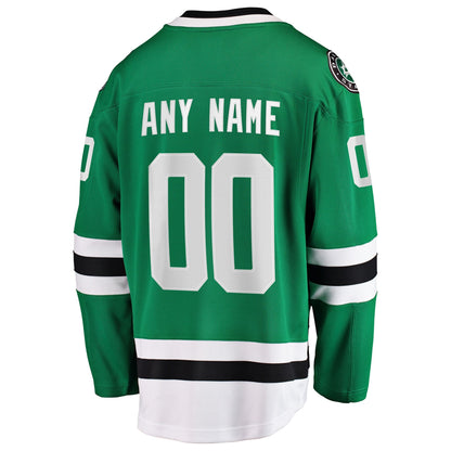 Men's Dallas Stars Fanatics Green Home Breakaway Custom Jersey