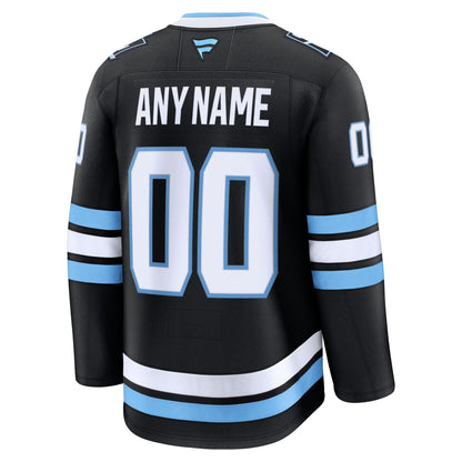 Men's Utah Mammoth Fanatics Black Home Premium Custom Jersey