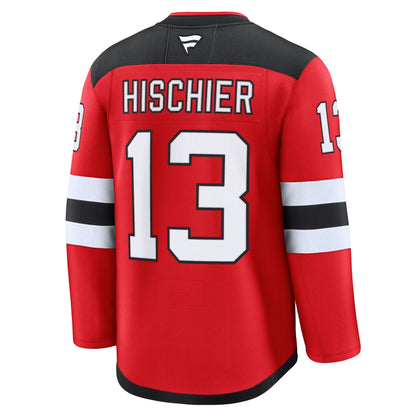 Men's New Jersey Devils Nico Hischier Fanatics Red Home Premium Jersey