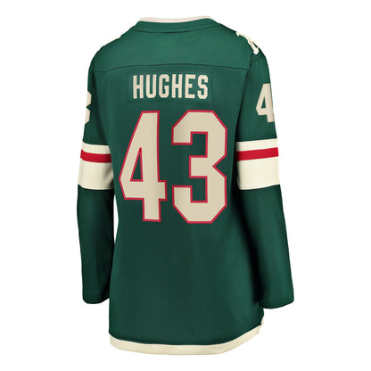 Women's Minnesota Wild Quinn Hughes Fanatics Green Home Breakaway Jersey