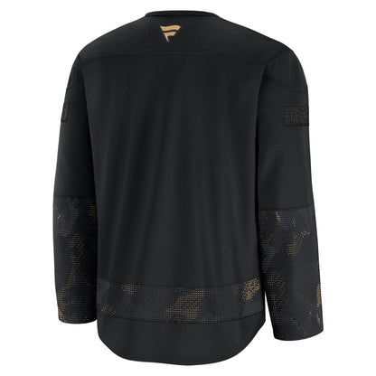 Men's Colorado Avalanche Fanatics Black 2024 Military Appreciation Practice Jersey