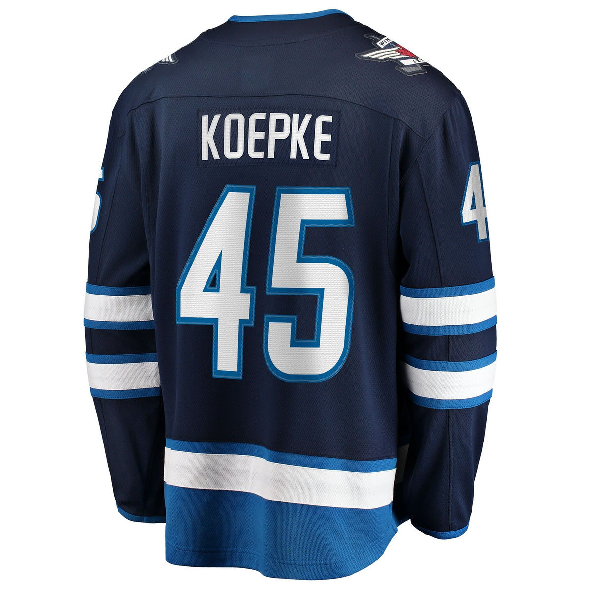 Men's Winnipeg Jets Cole Koepke Fanatics Navy Home Breakaway Jersey