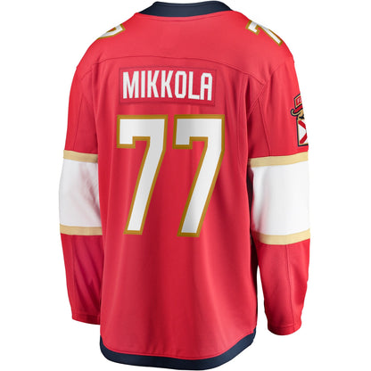 Men's Florida Panthers Niko Mikkola Fanatics Red Premier Breakaway Player Jersey