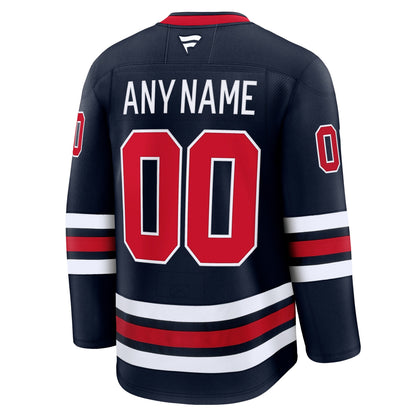Men's Winnipeg Jets Fanatics Navy Alternate Premium Custom Jersey