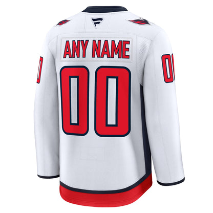Men's Washington Capitals Fanatics White Away Premium Custom Jersey