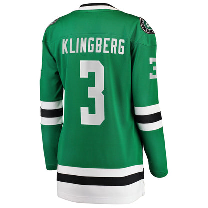 Women's Dallas Stars John Klingberg Fanatics Kelly Green Breakaway Player Jersey