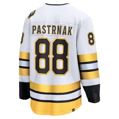 Men's Boston Bruins David Pastrnak Fanatics White Away Breakaway Player Jersey