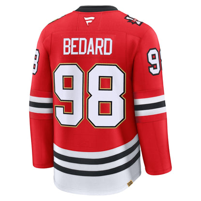 Men's Chicago Blackhawks Connor Bedard Fanatics Red Centennial Premium Player Jersey