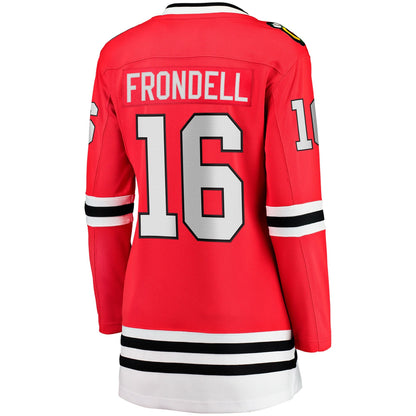 Women's Chicago Blackhawks Anton Frondell Fanatics Red Breakaway Jersey
